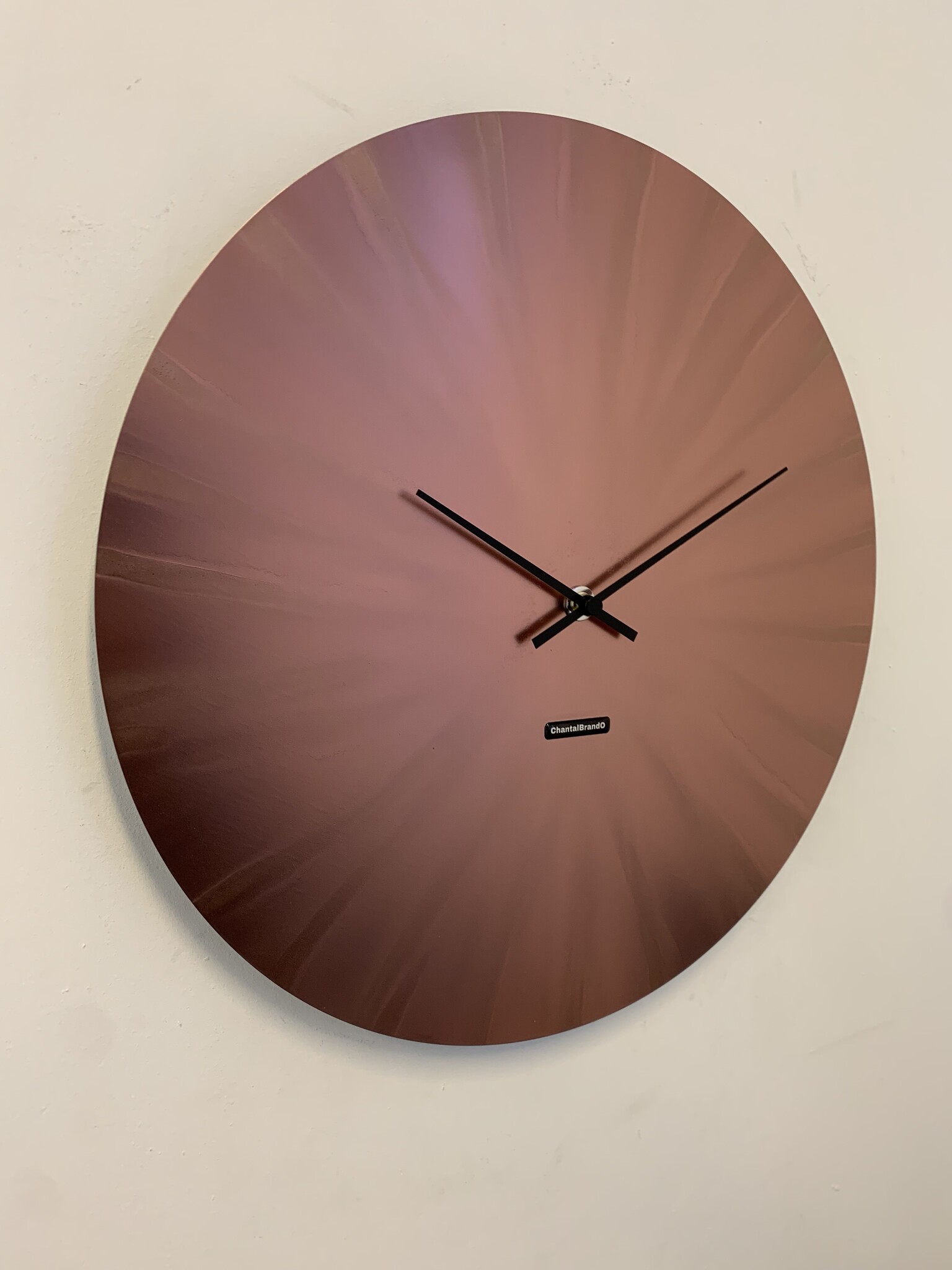 MOSACLOCK COPPER LABEL 50 Wandklok Modern Industrieel Design in koper kleur