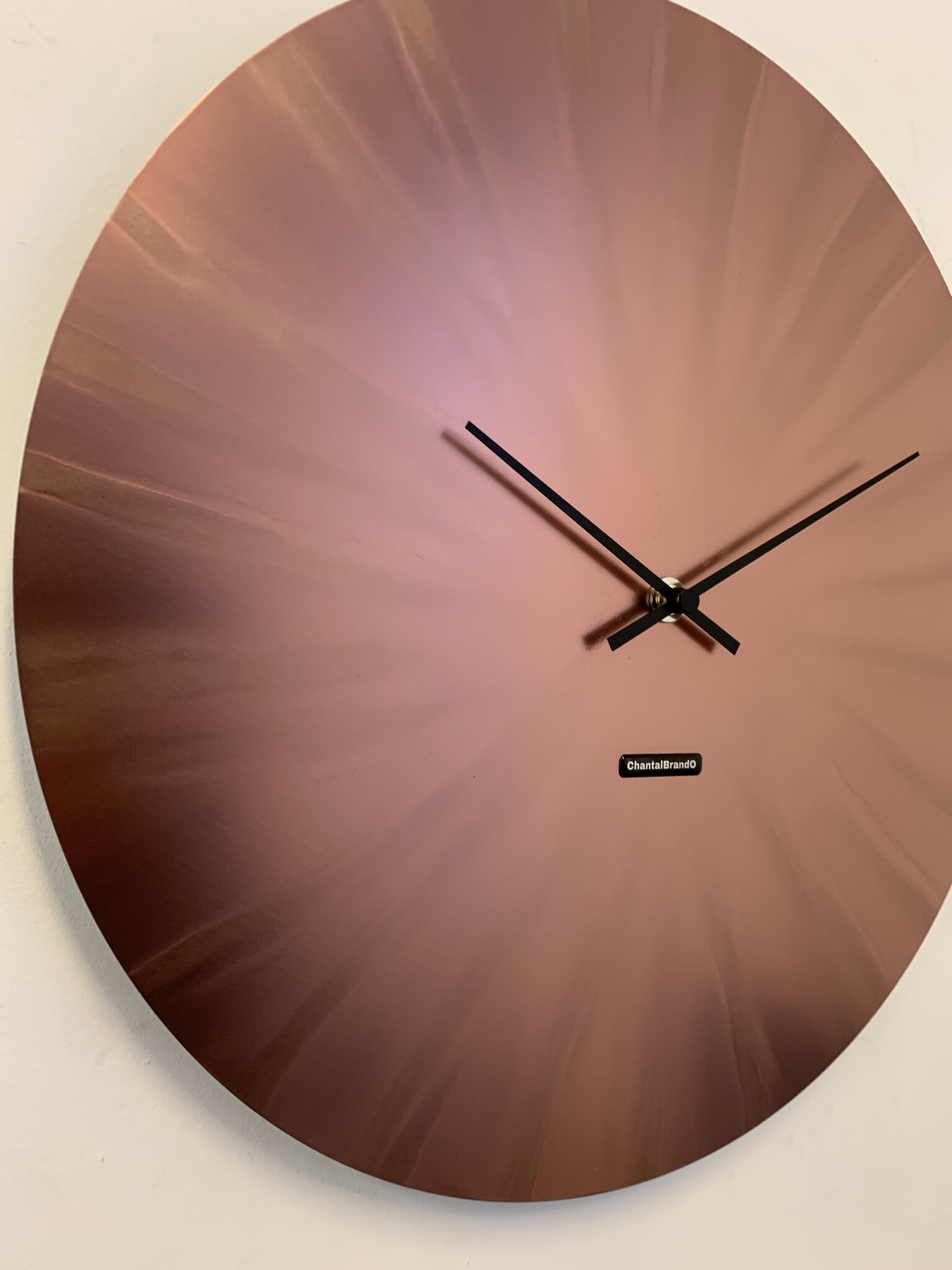 MOSACLOCK COPPER LABEL 50 Wandklok Modern Industrieel Design in koper kleur