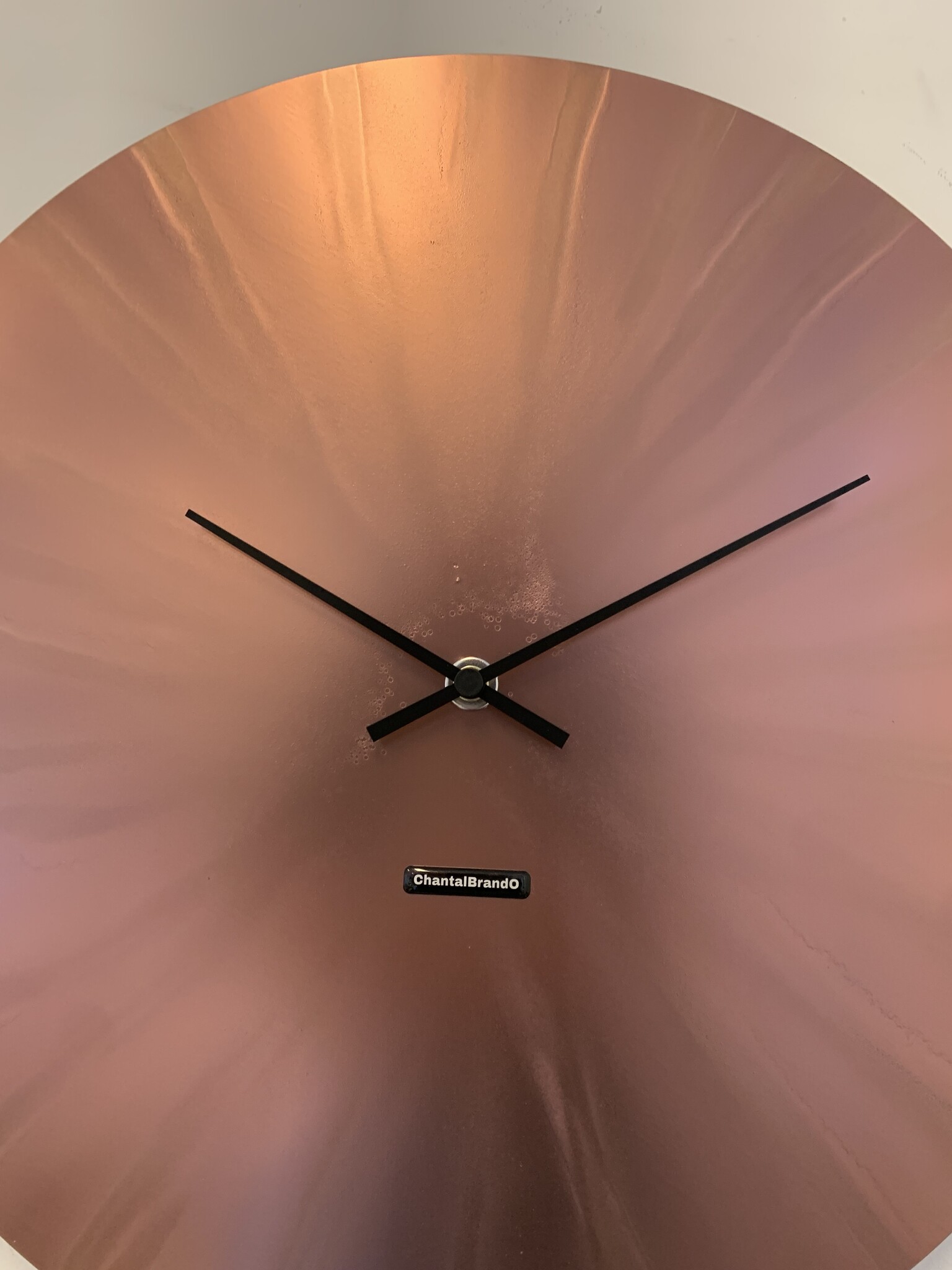 MOSACLOCK COPPER LABEL 50 Wandklok Modern Industrieel Design in koper kleur