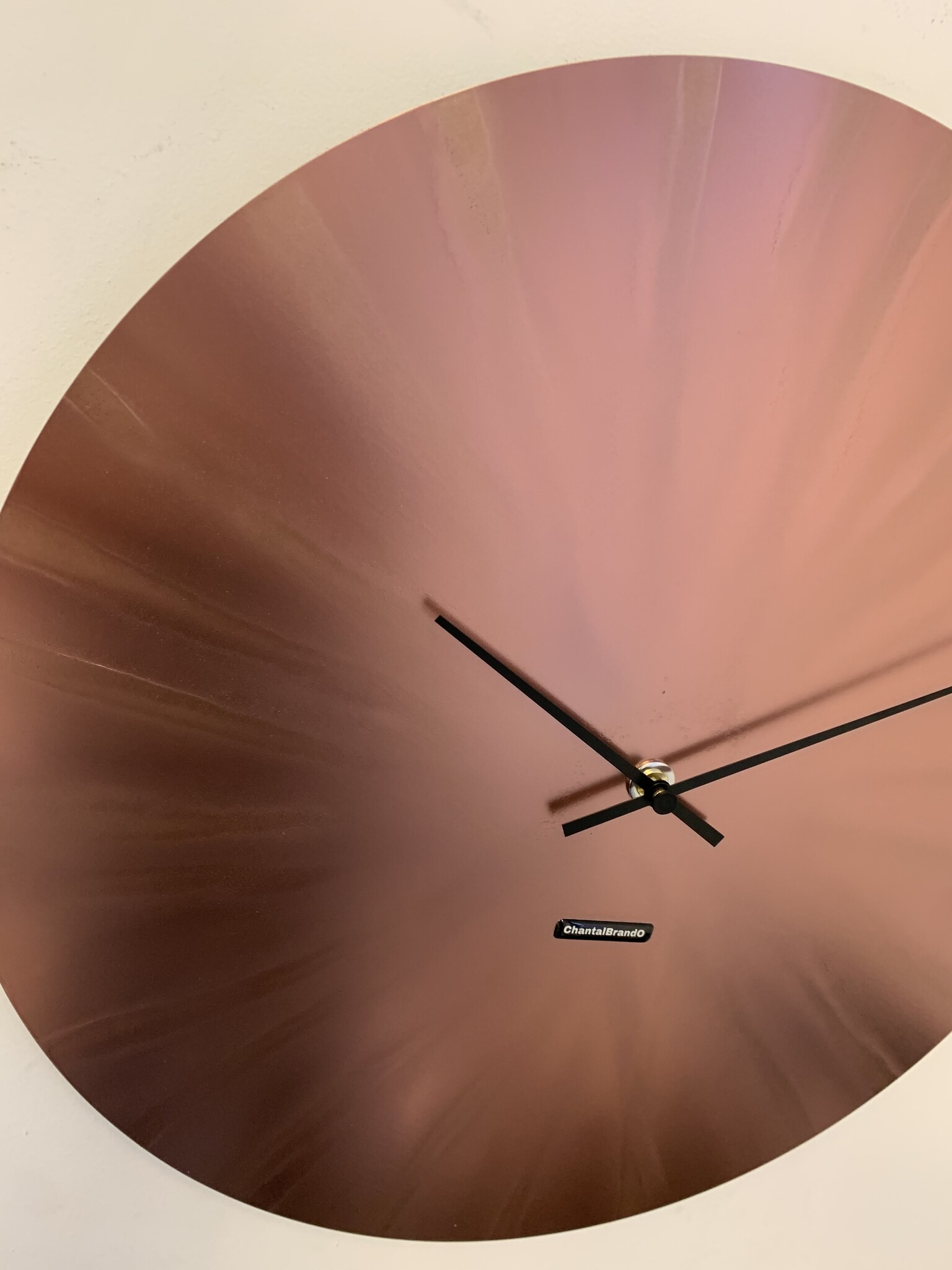 MOSACLOCK COPPER LABEL 50 Wandklok Modern Industrieel Design in koper kleur