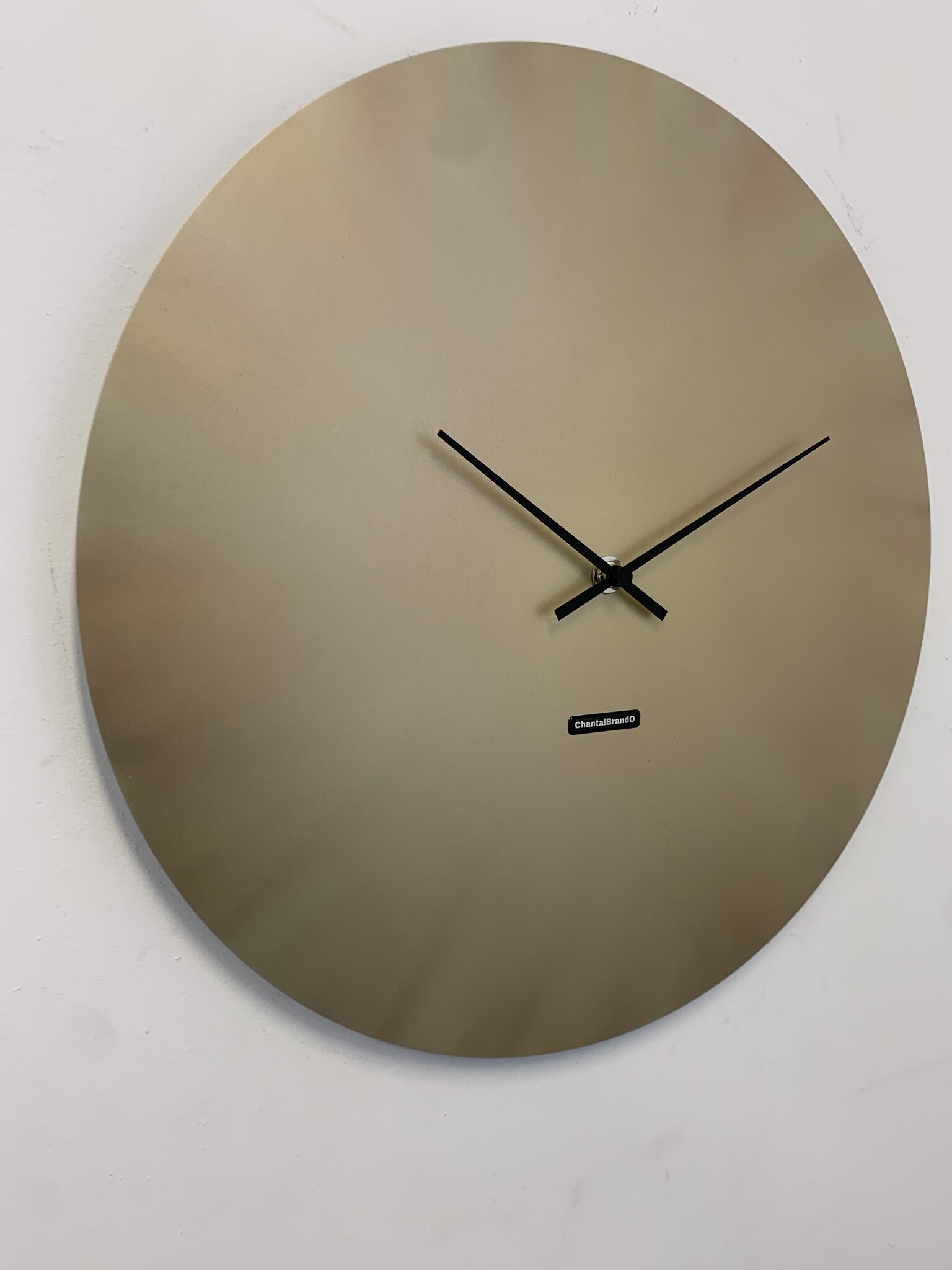 MOSACLOCK COPPER LABEL 50 Wandklok Modern Industrieel Design in koper kleur