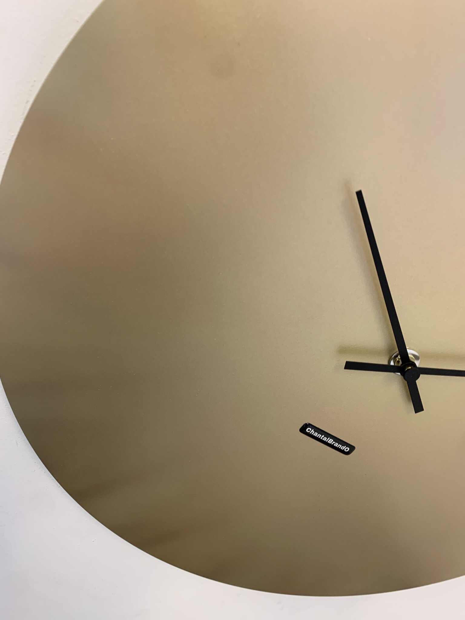 MOSACLOCK COPPER LABEL 50 Wandklok Modern Industrieel Design in koper kleur