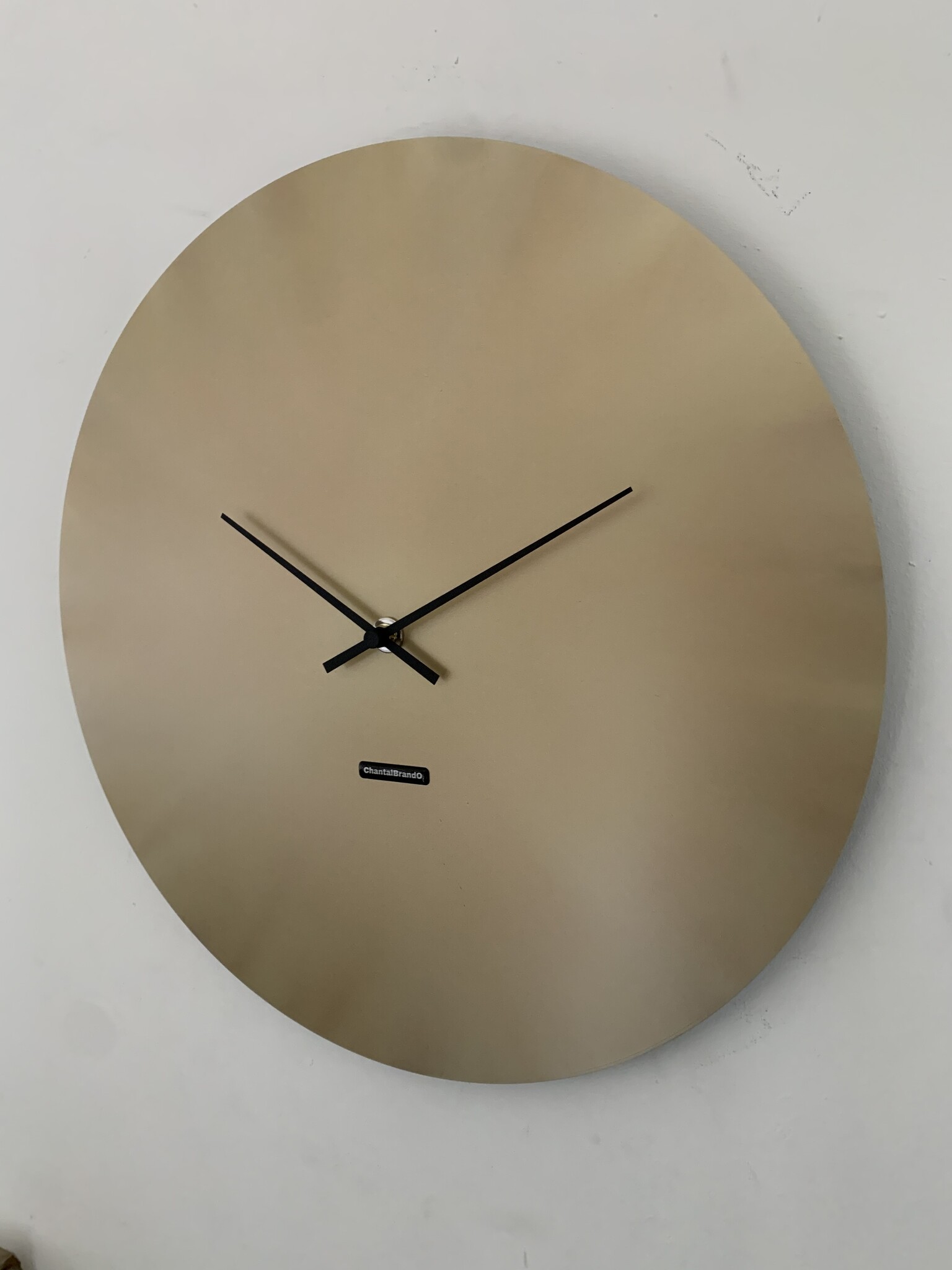 MOSACLOCK COPPER LABEL 50 Wandklok Modern Industrieel Design in koper kleur