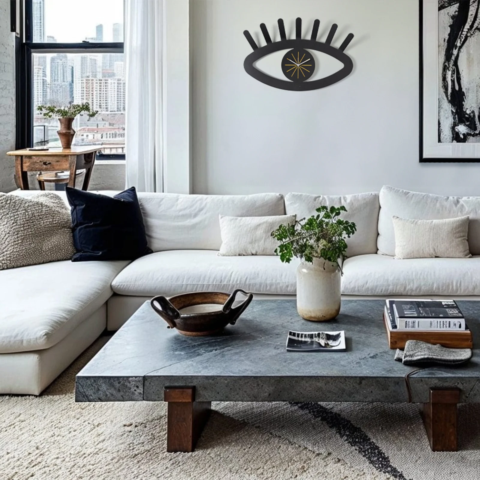 Wandklok modern design HET OOG