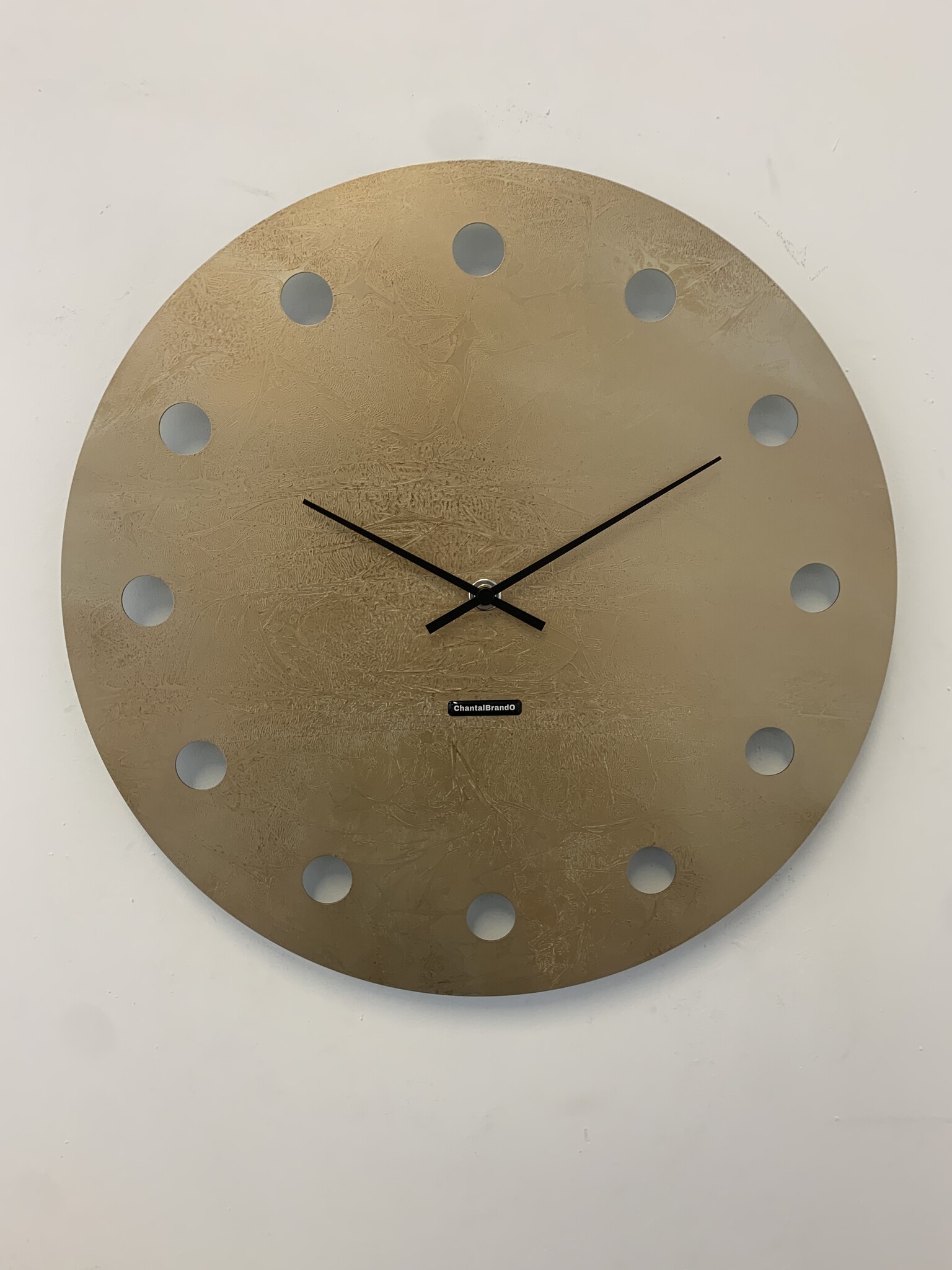 MOSACLOCK GOLD LABEL XL 50 Wandklok Modern Industrieel Design Goud