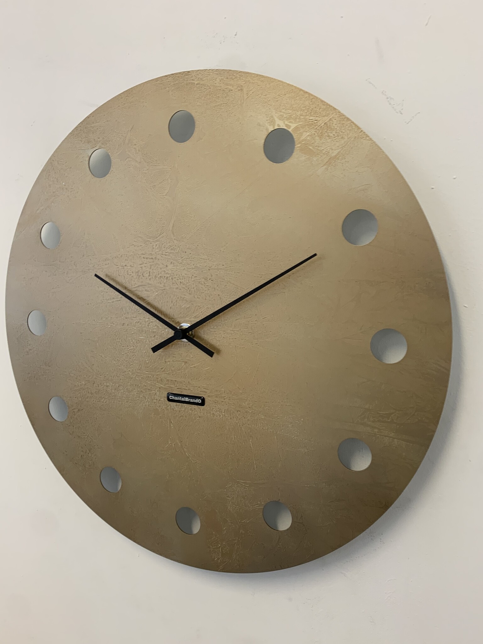 MOSACLOCK GOLD LABEL XL 50 Wandklok Modern Industrieel Design Goud