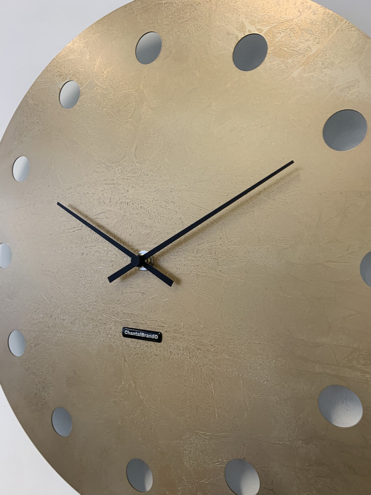 MOSACLOCK GOLD LABEL XL 50 Wandklok Modern Industrieel Design Goud