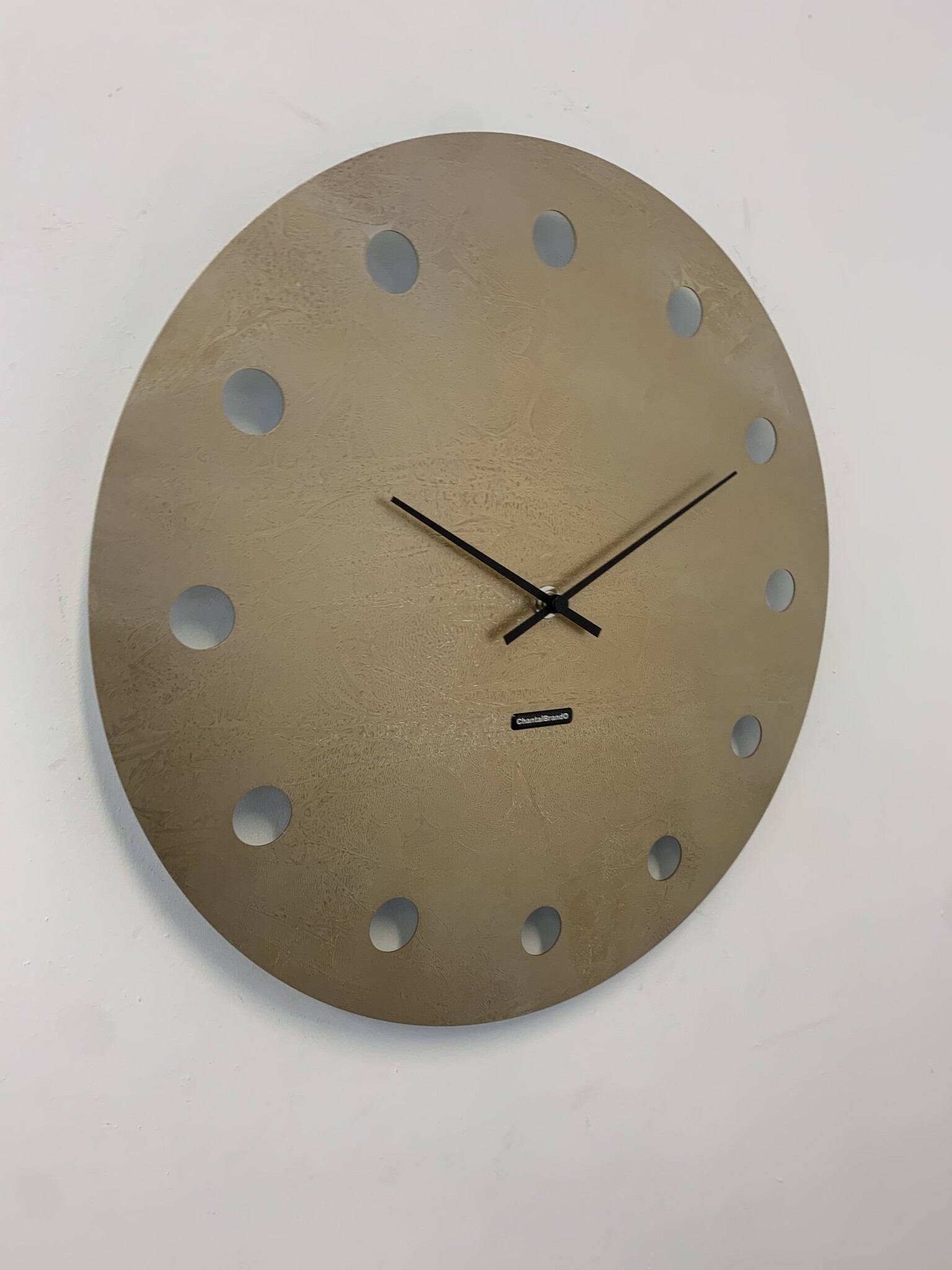 MOSACLOCK GOLD LABEL XL 50 Wandklok Modern Industrieel Design Goud