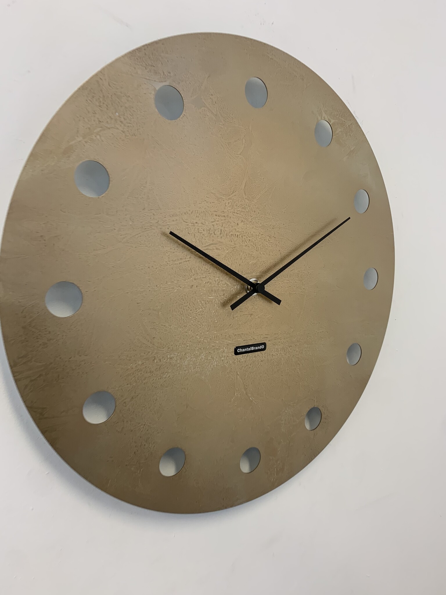 MOSACLOCK GOLD LABEL XL 50 Wandklok Modern Industrieel Design Goud