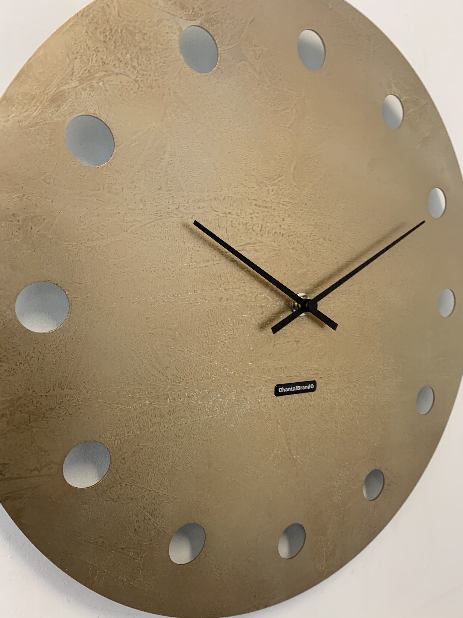 MOSACLOCK GOLD LABEL XL 50 Wandklok Modern Industrieel Design Goud