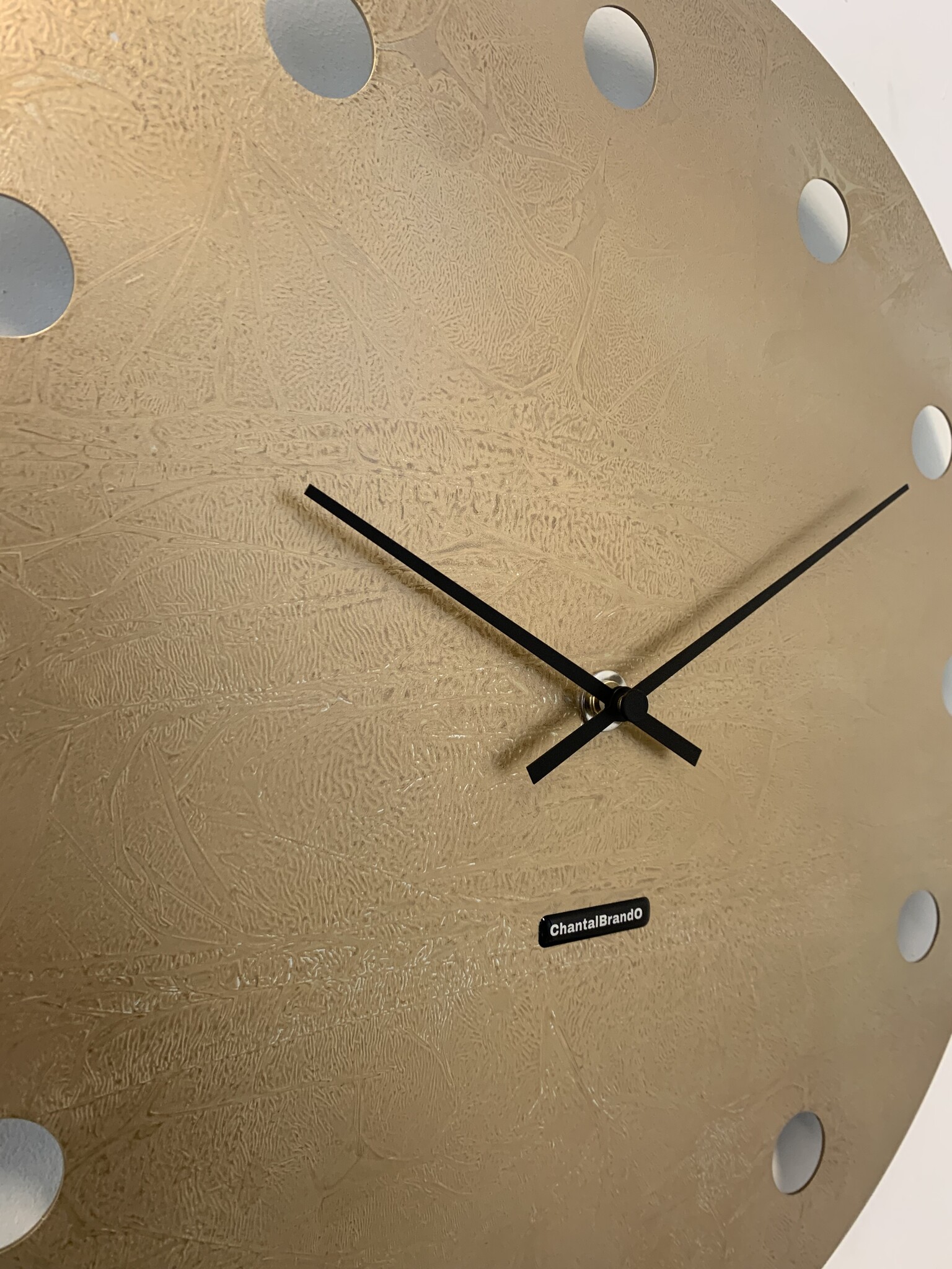 MOSACLOCK GOLD LABEL XL 50 Wandklok Modern Industrieel Design Goud
