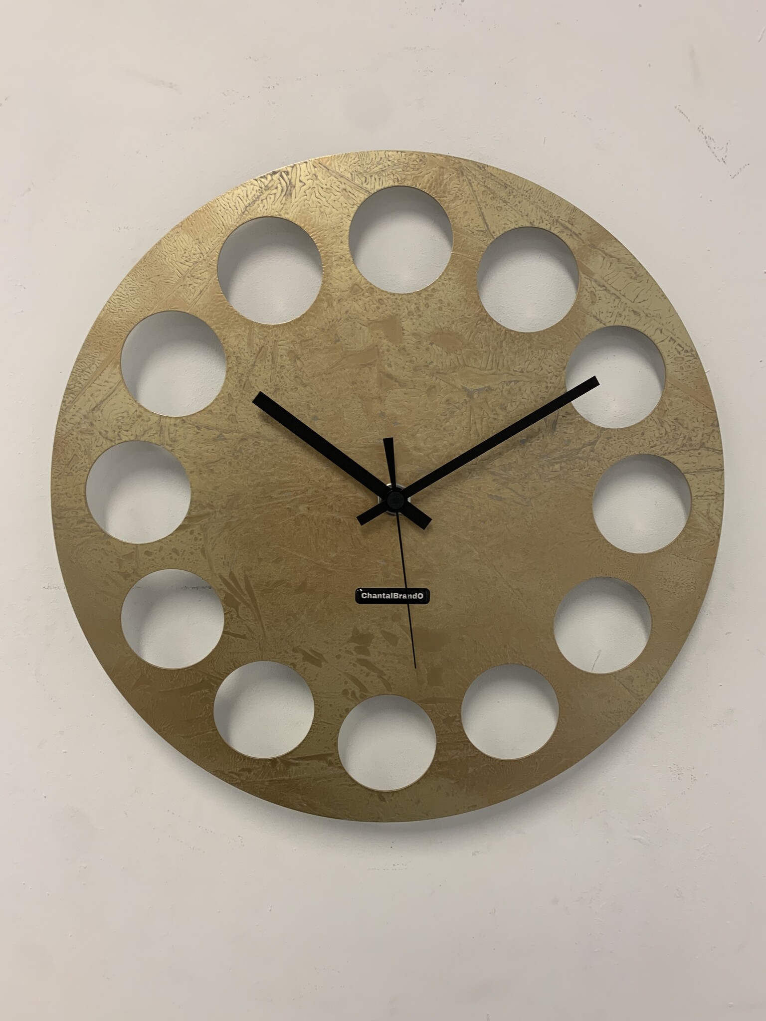 MOSACLOCK GOLD LABEL 40 LABEL Wandklok Modern Industrieel Design GOUD