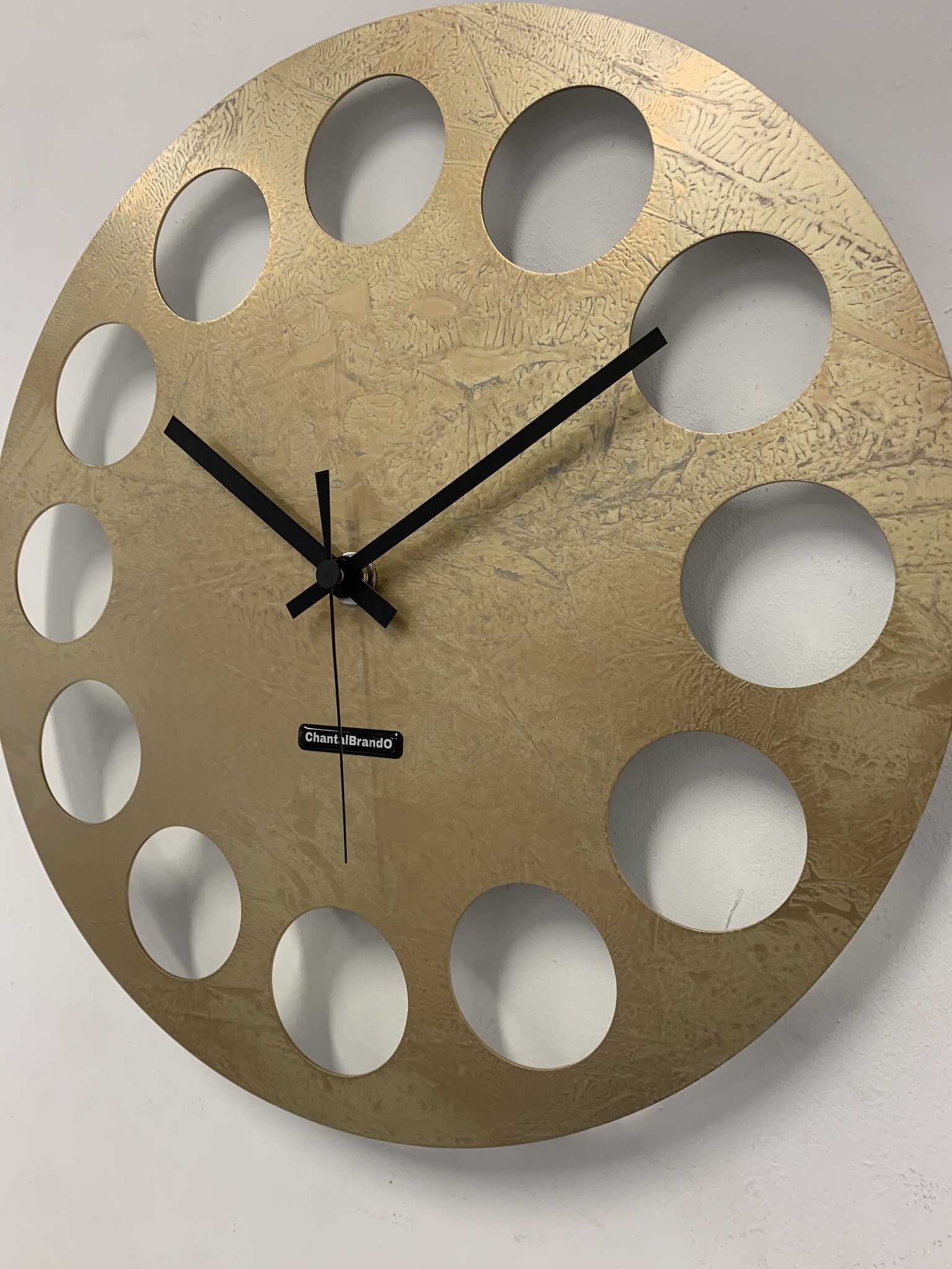 MOSACLOCK GOLD LABEL 40 LABEL Wandklok Modern Industrieel Design GOUD