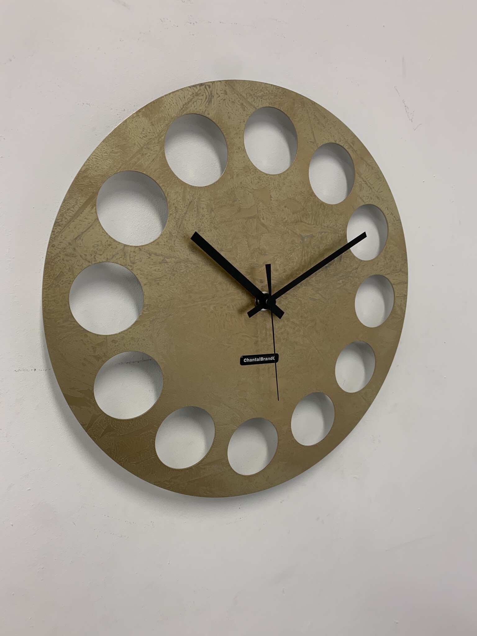 MOSACLOCK GOLD LABEL 40 LABEL Wandklok Modern Industrieel Design GOUD