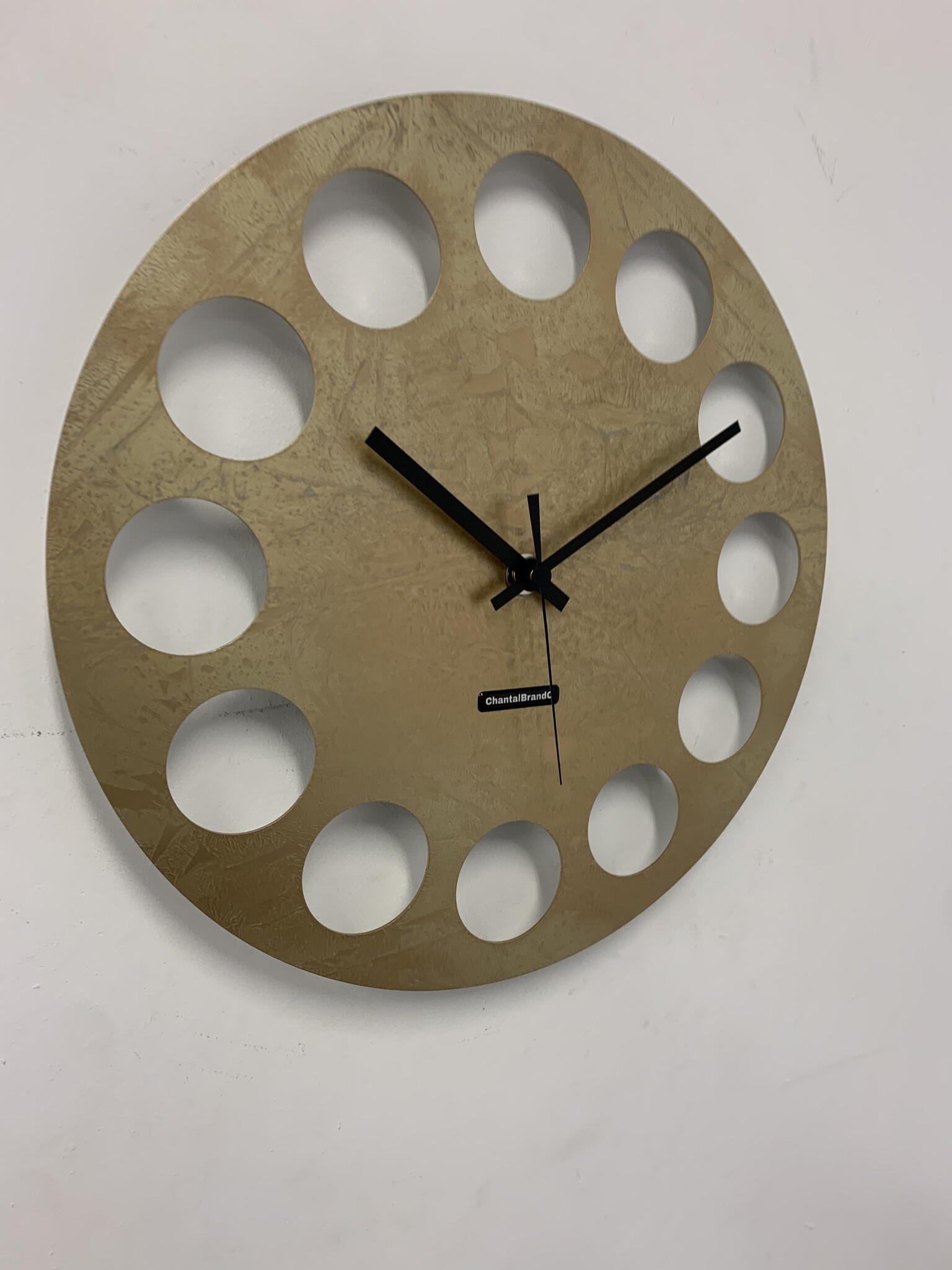 MOSACLOCK GOLD LABEL 40 LABEL Wandklok Modern Industrieel Design GOUD