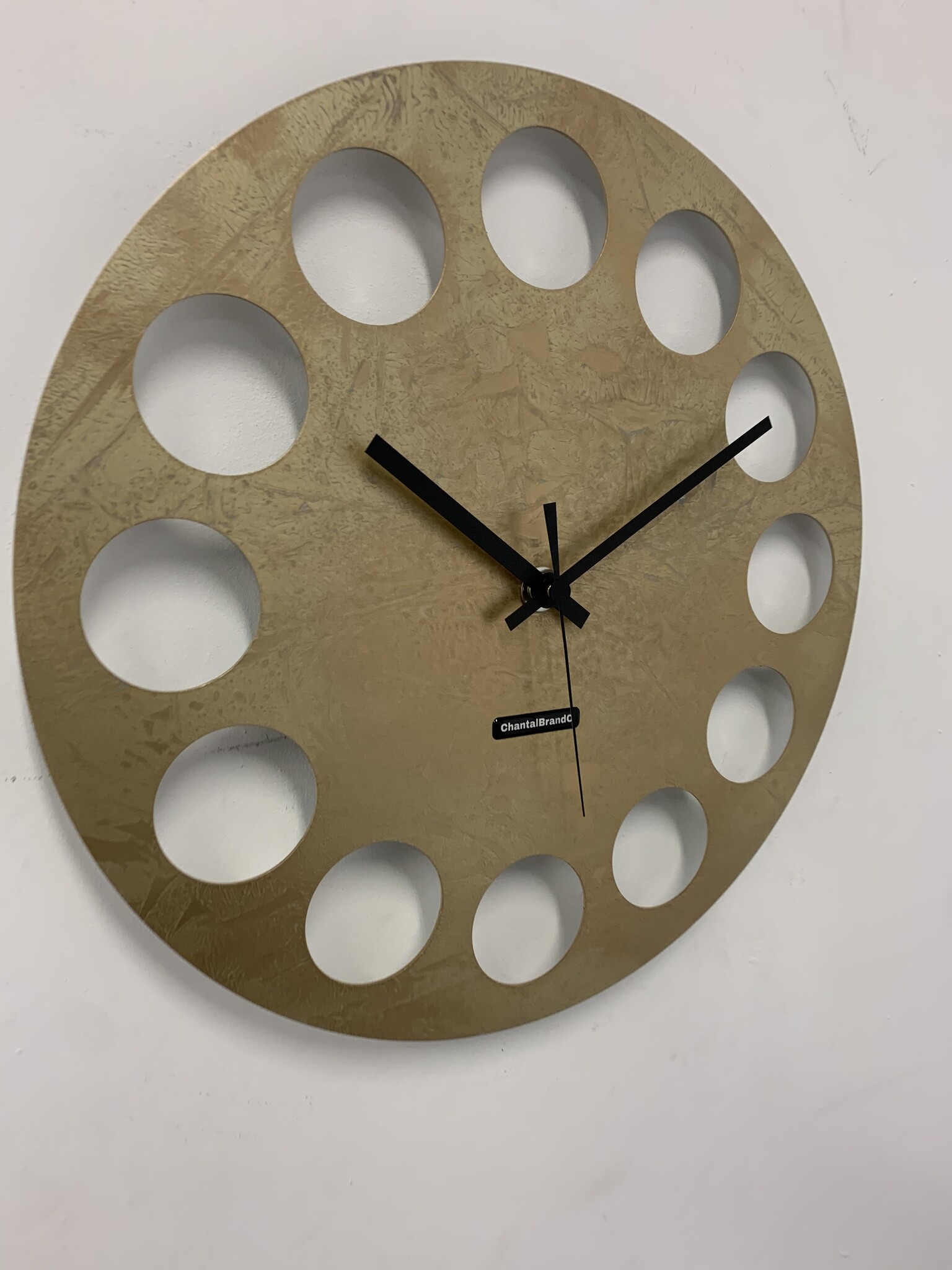 MOSACLOCK GOLD LABEL 40 LABEL Wandklok Modern Industrieel Design GOUD