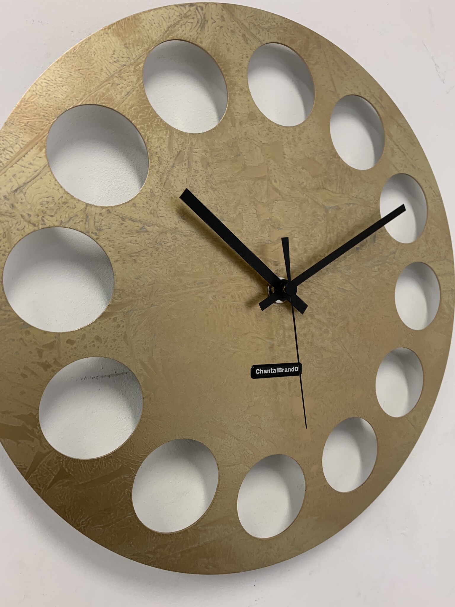 MOSACLOCK GOLD LABEL 40 LABEL Wandklok Modern Industrieel Design GOUD