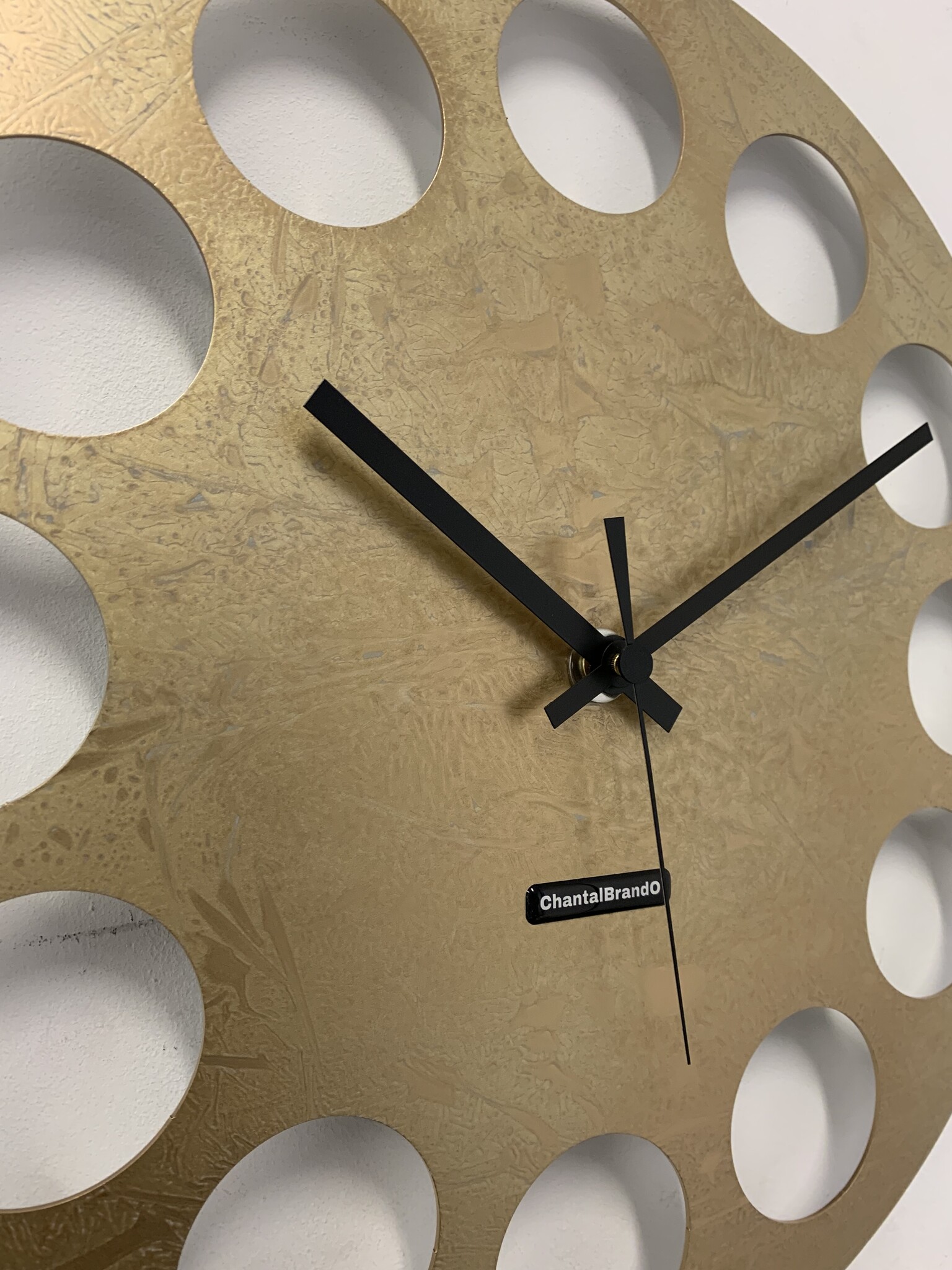 MOSACLOCK GOLD LABEL 40 LABEL Wandklok Modern Industrieel Design GOUD