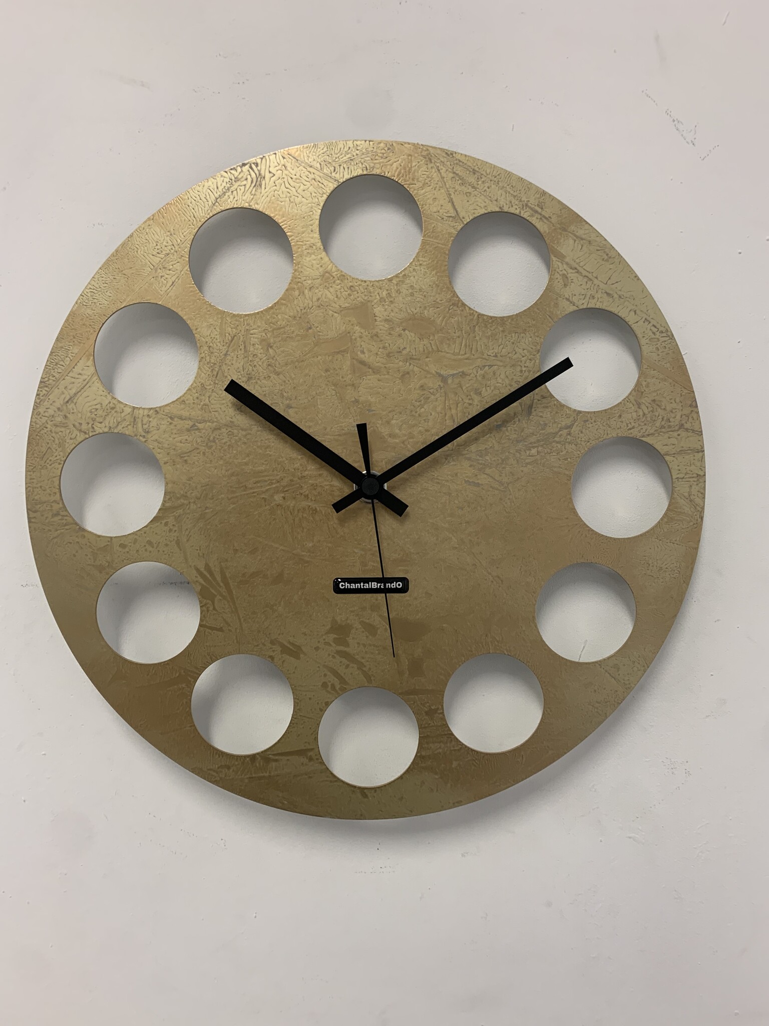 MOSACLOCK GOLD LABEL 40 LABEL Wandklok Modern Industrieel Design GOUD