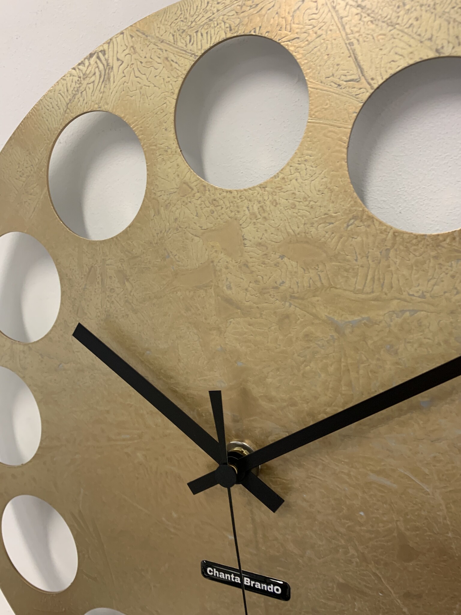 MOSACLOCK GOLD LABEL 40 LABEL Wandklok Modern Industrieel Design GOUD