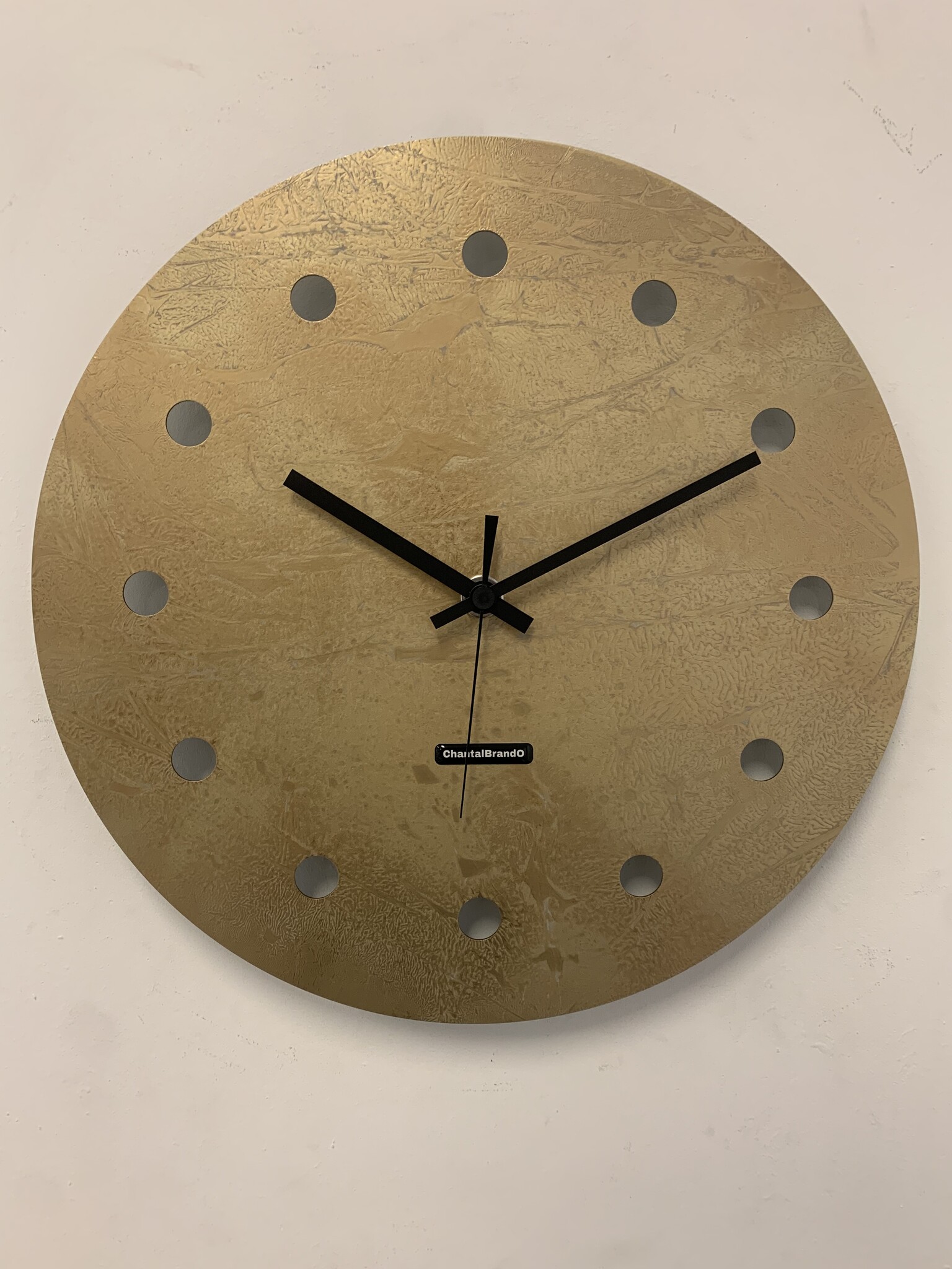 MOSACLOCK GOLD LABEL 40 LABEL Wandklok Modern Industrieel Design GOUD