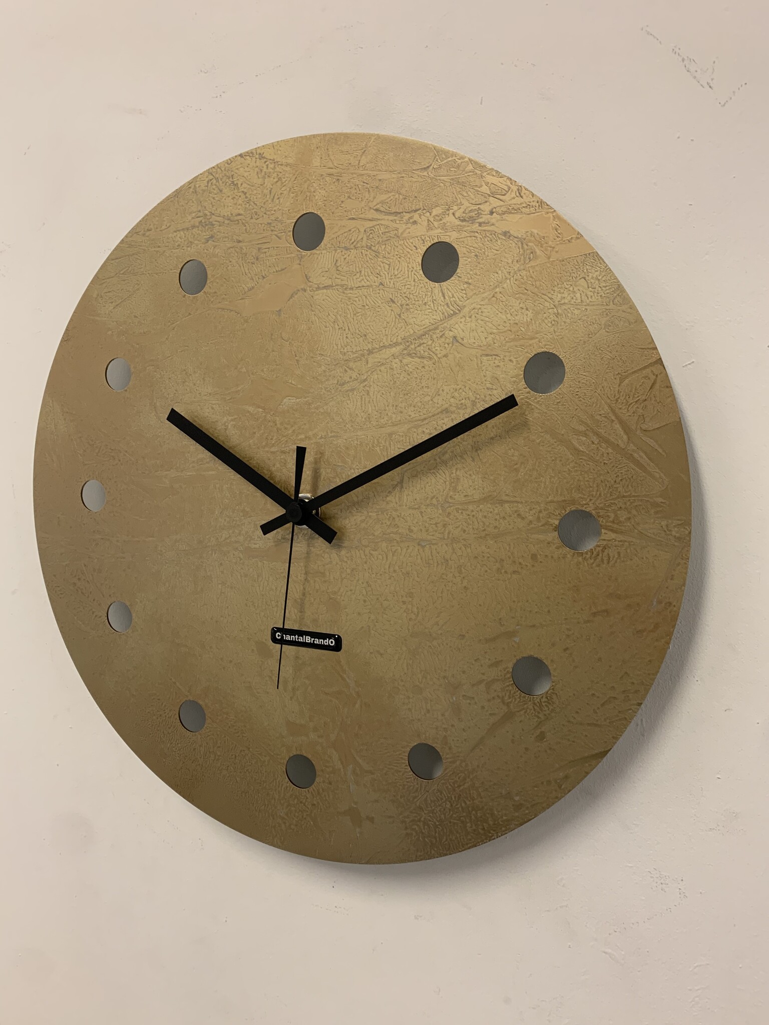 MOSACLOCK GOLD LABEL 40 LABEL Wandklok Modern Industrieel Design GOUD