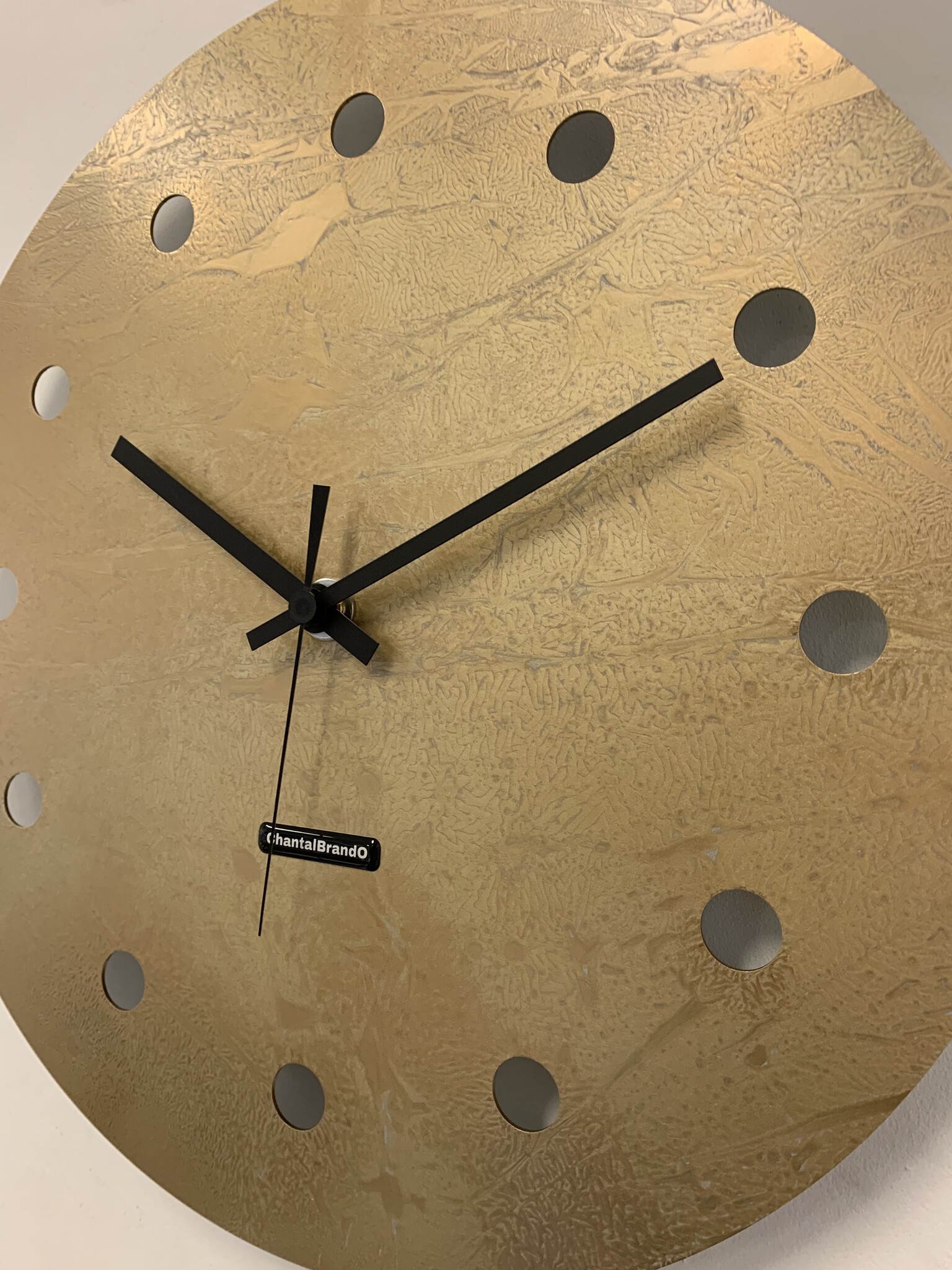 MOSACLOCK GOLD LABEL 40 LABEL Wandklok Modern Industrieel Design GOUD