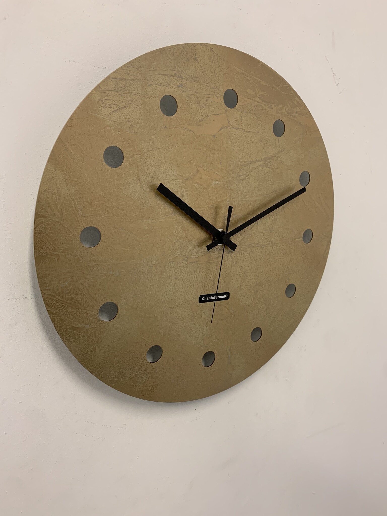 MOSACLOCK GOLD LABEL 40 LABEL Wandklok Modern Industrieel Design GOUD