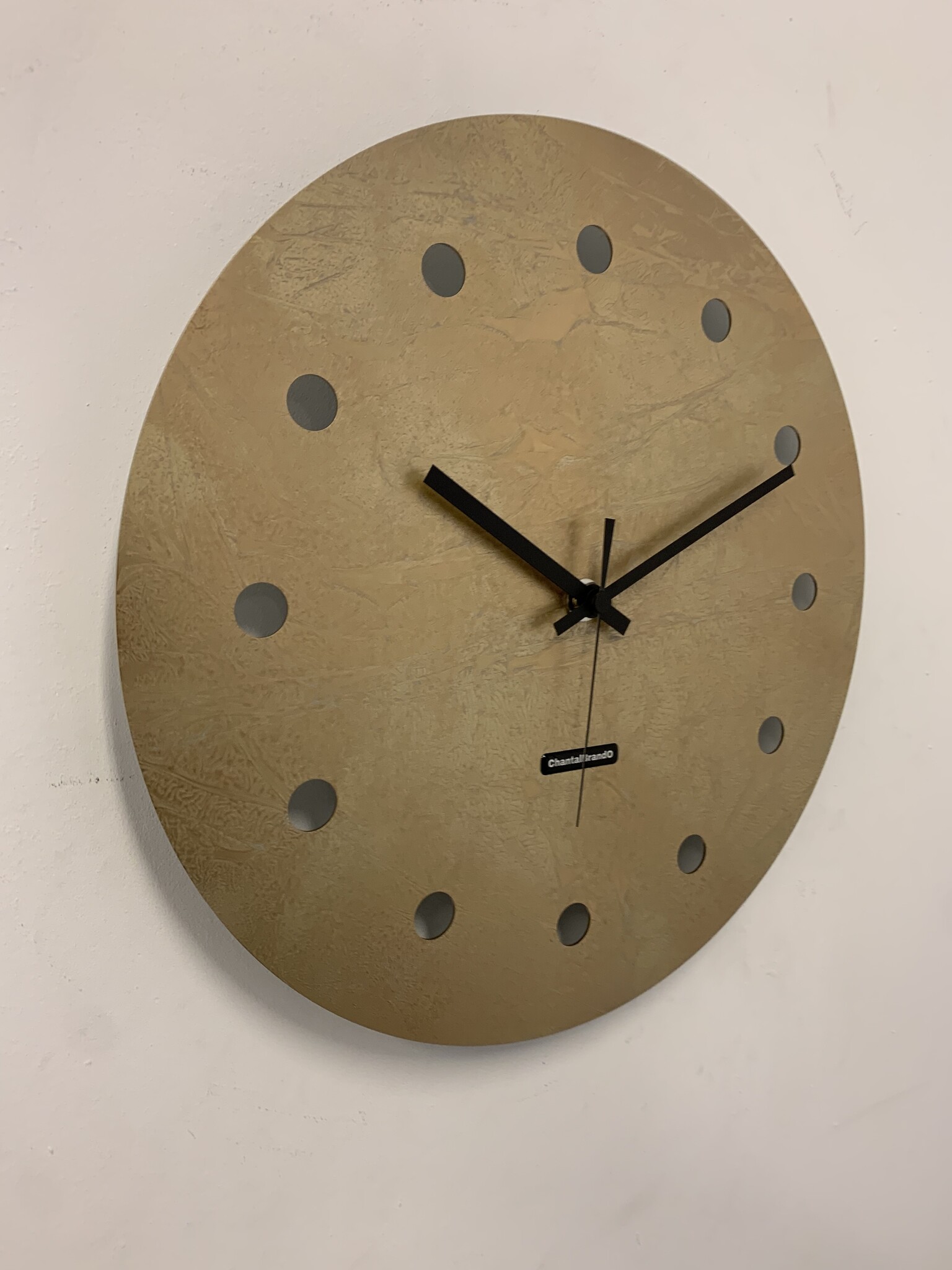 MOSACLOCK GOLD LABEL 40 LABEL Wandklok Modern Industrieel Design GOUD