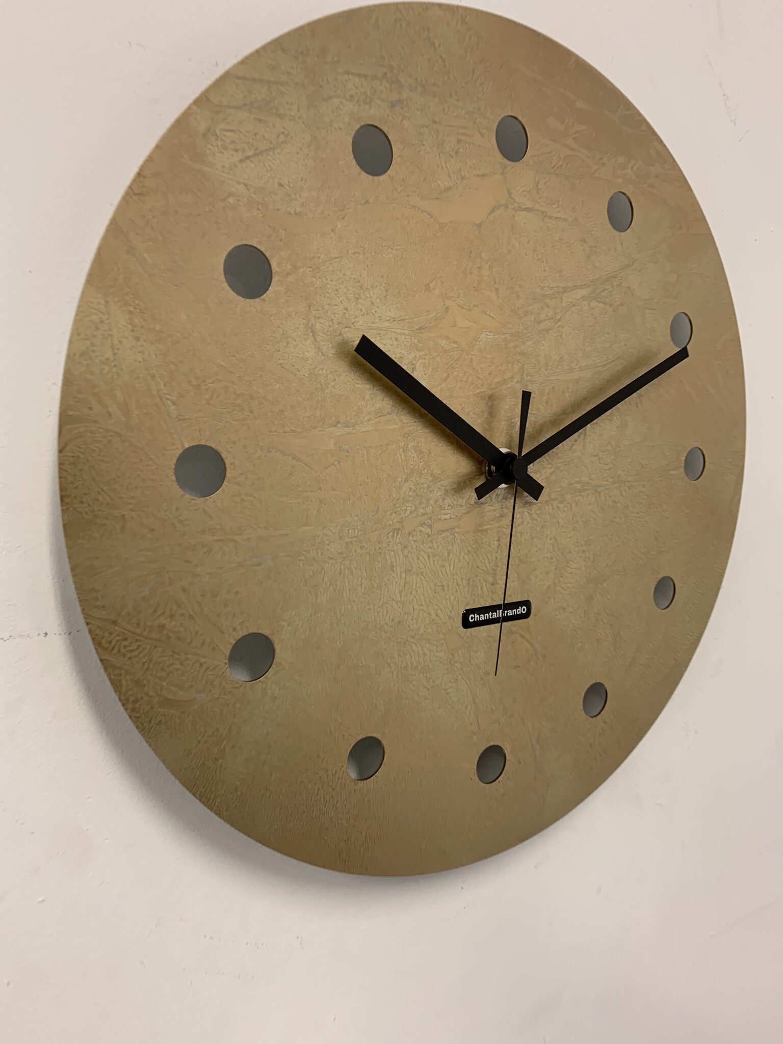 MOSACLOCK GOLD LABEL 40 LABEL Wandklok Modern Industrieel Design GOUD