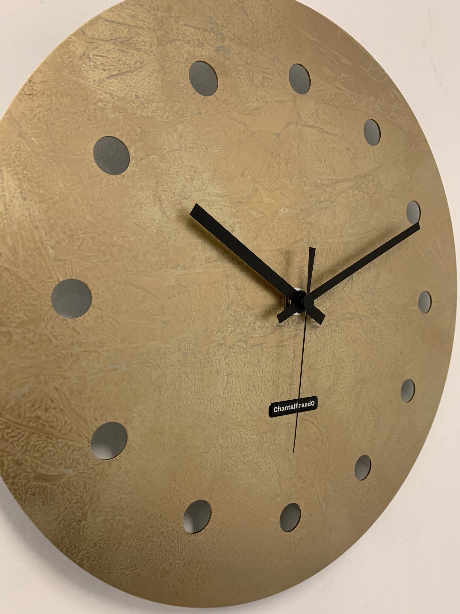 MOSACLOCK GOLD LABEL 40 LABEL Wandklok Modern Industrieel Design GOUD