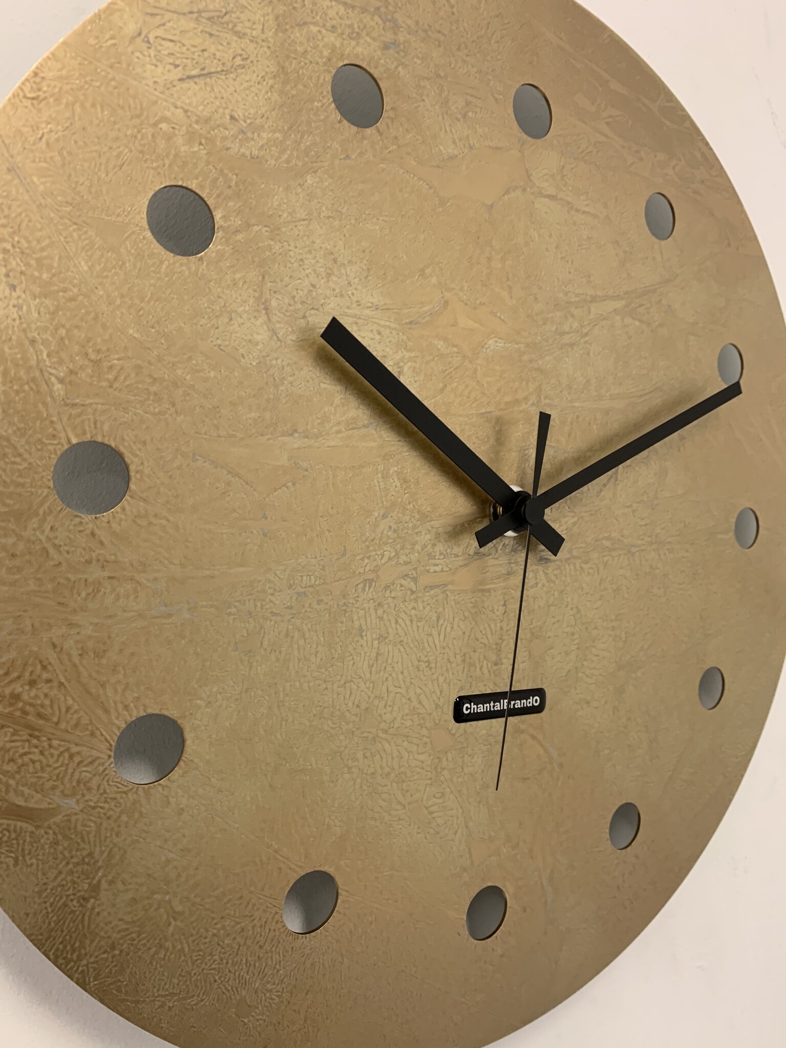 MOSACLOCK GOLD LABEL 40 LABEL Wandklok Modern Industrieel Design GOUD