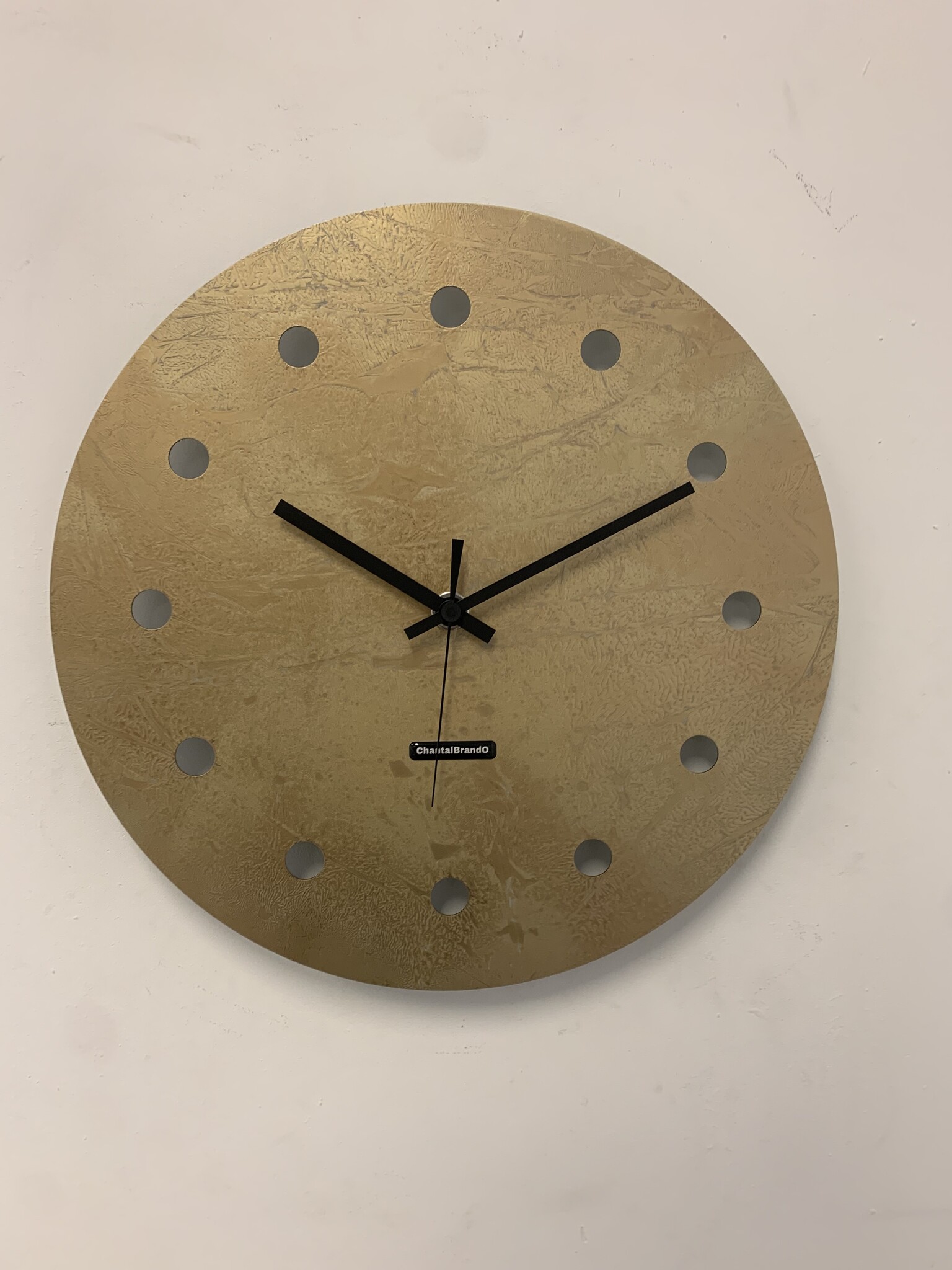 MOSACLOCK GOLD LABEL 40 LABEL Wandklok Modern Industrieel Design GOUD