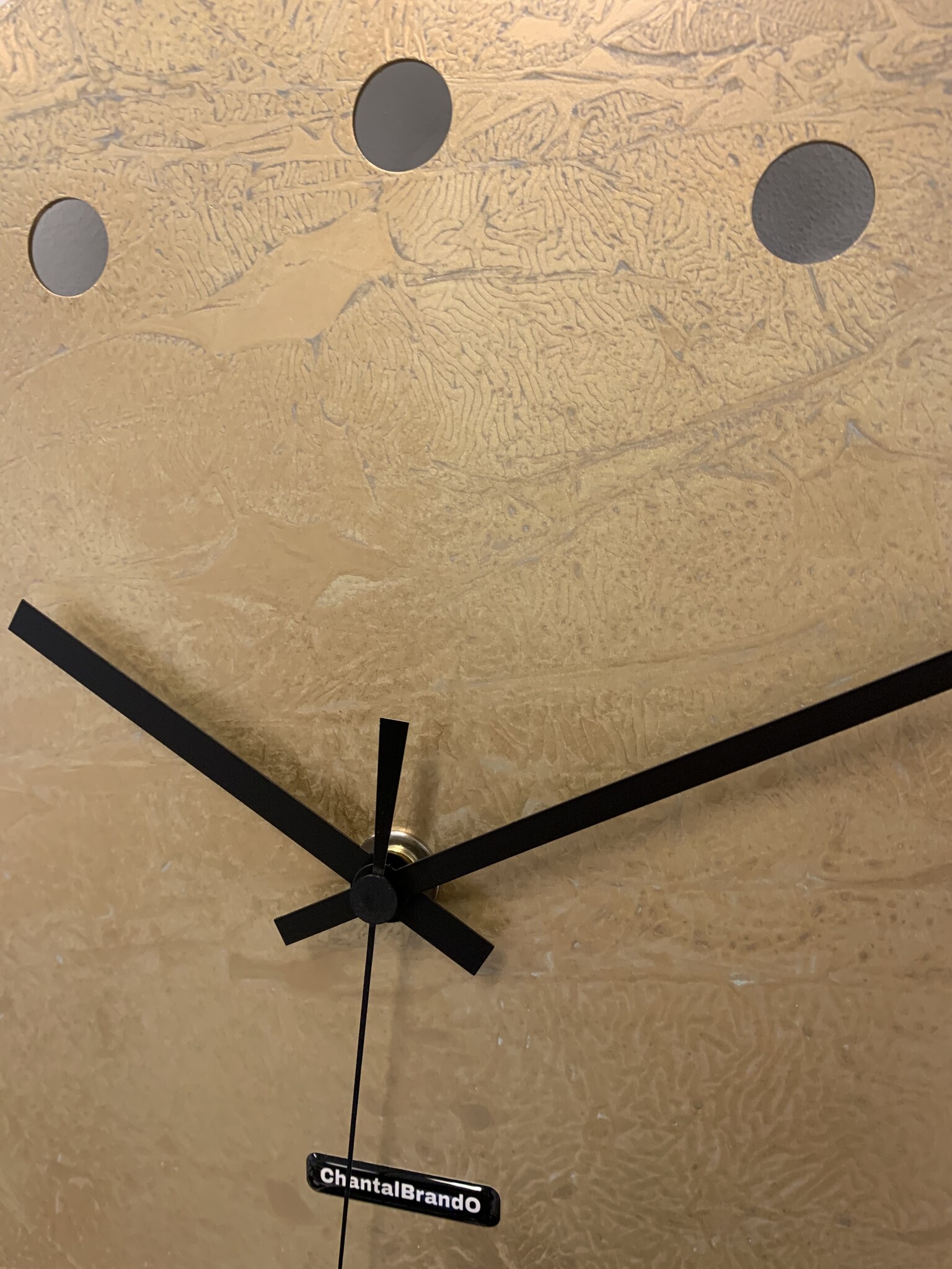 MOSACLOCK GOLD LABEL 40 LABEL Wandklok Modern Industrieel Design GOUD