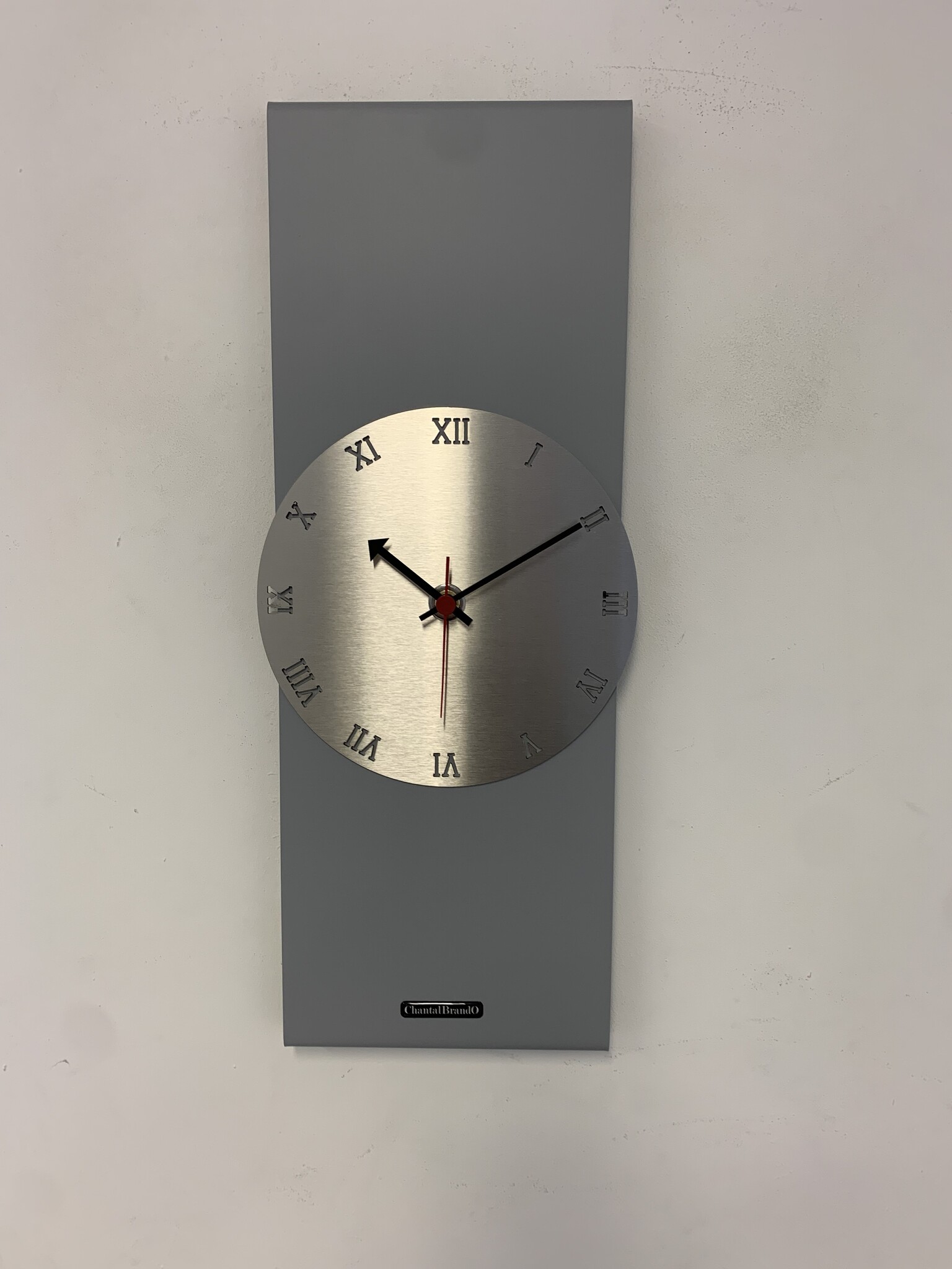 Wandklok Merida MODERN DESIGN zilver & grijs