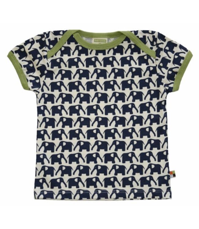 Loud and Proud T-Shirt 204 - Druck Elefanten in Marine - Single Jersey