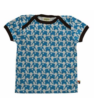 Loud and Proud T-Shirt 204 - Druck Elefanten in Aqua - Single Jersey