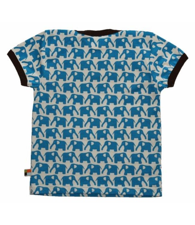 Loud and Proud T-Shirt 204 - Druck Elefanten in Aqua - Single Jersey