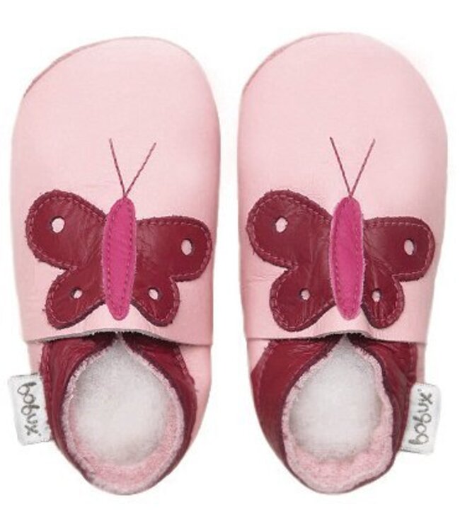 Bobux Lederfinkli Schmetterling rosa