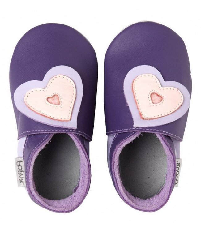 Bobux Lederfinkli Purple mit Herz