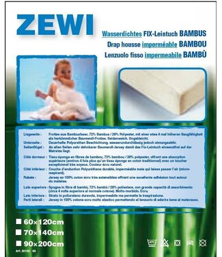 Zewi bébé-jou FIX Leintuch Bambus