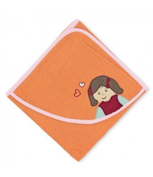 Sterntaler Kapuzenbadetuch 100 x 100 Laura kürbis