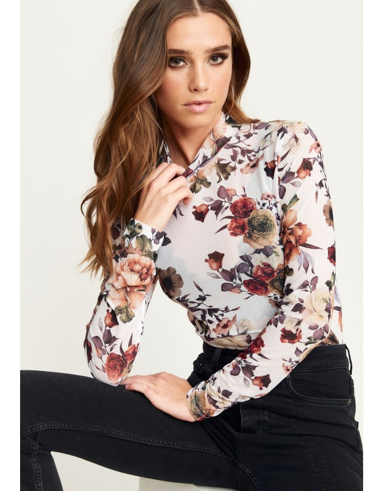 flower mesh top