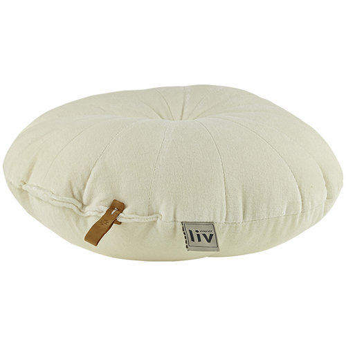 liv interior liv interior, Rond kussen, velvet, Ecru, 40cm, 158.110.55 liv interior liv interior, Rond kussen, velvet, Ecru, 40cm, 158.110.55