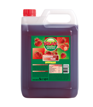 Raak Vruchtensiroop Aardbei Can 5,0l 4 DOOS