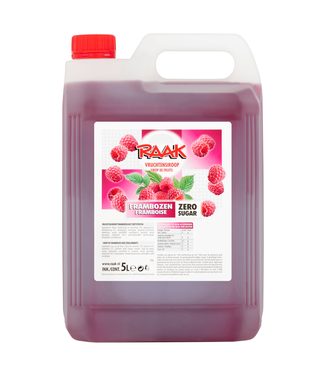 Raak Sirop Framboise Zéro 4x5ltr