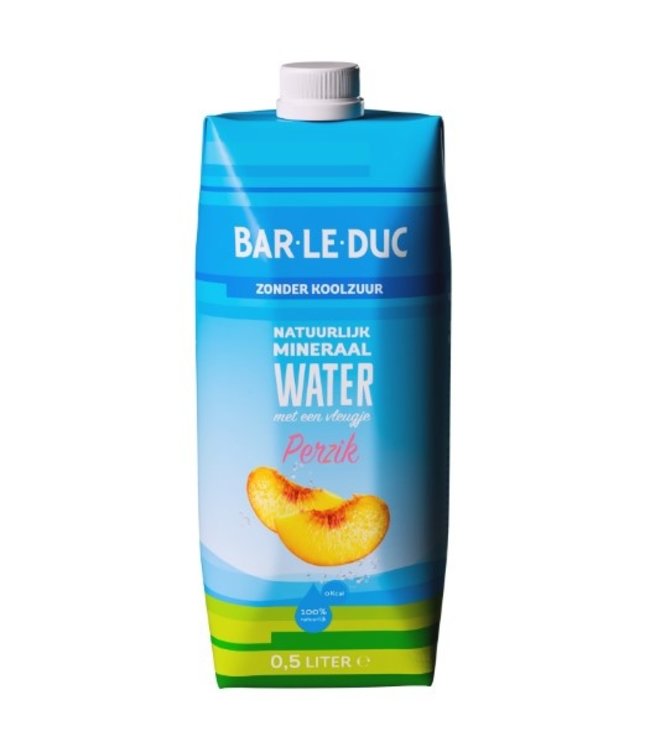Bar-le-Duc Mineraalwater+perzik kooluurvrij pak 0,5l 12 DOOS