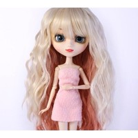 Wig Selection Wavy Style Hair (Blond with Pink Slice)