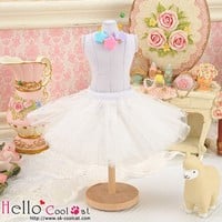 Tulle Ball Mini Skirt White