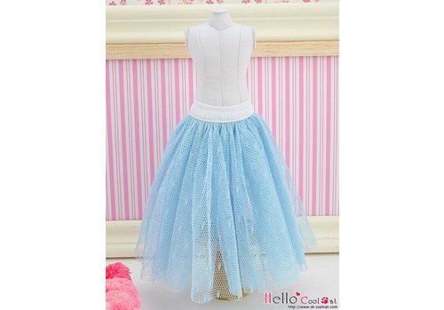 Coolcat Long Tulle Ball Skirt Blue (Dot)